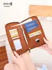 Nova capa de passaporte RFID transfronteiriça com rastreador AirTag, porta-passaporte anti-perda, organizador multifuncional de documentos de viagem