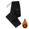 Calça de Moletom Grossa Forrada com Lã para Inverno, Nova, 100% Algodão, Popular para Homens, Estilo Coreano, Tendência, Jogger, Calça de Moletom para Homens