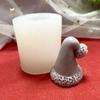 Chapéu de Natal Chocolate Doce Silicone Molde Mão Feita Palito Queijo Doce Cola Pingente Acessórios DIY Molde