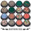 Serie Navideña 16 Colores 5mm Arcilla Blanda Mezclada Muñeco de Nieve Calcetines Arte de Uñas Lentejuelas Esmalte de Uñas Pegamento Pegamento de Gota Material de Maquillaje