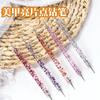 Especial transfronterizo para 5 juegos de lentejuelas para arte de uñas, bolígrafo de taladro de doble cabeza, lentejuelas de flor de brillo acrílico, varilla con lentejuelas, bolígrafo de taladro