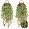 69 Piezas Flor de Té de Eucalipto Plástico Flor Artificial de Interior Enredadera Colgante de Pared para Sala de Estar, Pequeña