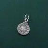 Colgante Mini Bagua de Plata de Ley S925, Amuletos Pequeños de Nueve Compartimentos Finamente Elaborados, Accesorio Colgante Lateral Hecho a Mano para Manualidades Culturales