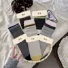 Calcetines de Algodón de Xinjiang con Raya de Contraste Estilo Coreano de Media Pantorrilla 2026 Nueva Llegada de Otoño Más Vendidos para Niñas Dulces Largos Apilados Invierno