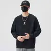 Moletom Casual Tendência High-End Outono 2025 Masculino Gola Redonda Bordado Camisa Base Estilo Coreano Tie-Dye Marca Tendência Casual