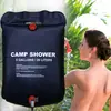Bolsa de armazenamento de água para acampamento ao ar livre, bolsa de banho ao ar livre, bolsa de banho de 20L movida a energia solar, portátil para banho ao ar livre