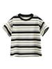GRrr roupa infantil camiseta infantil listrada de manga curta verão grande infantil meia manga Lycra meninos e meninas gola redonda atacado