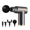 Pistola de massagem facial de quatro cabeças, massageador muscular, dispositivo elétrico multifuncional profissional, compacto e portátil (cor aleatória)