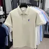 100% Algodón Mercerizado 2026 Nueva Camiseta de Verano para Hombre de Manga Corta con Cuello Polo de Algodón Puro de Alta Gama para Hombre