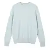 Suéter cálido de lana de cachemira suave y acogedor con cuello redondo para mujer, adecuado para otoño e invierno, cómodo de llevar sin picazón, disponible en varios colores, capa interior de cachemira de manga larga