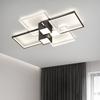 Candeeiro de teto da sala de estar nórdico moderno minimalista combinação retangular atmosfera da casa preto e branco minimalista iluminação do quarto quarto