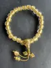Pulsera de Cristal con Lámina de Oro Primavera 2024 Estilo Étnico Literario Hecha a Mano Año del Dragón Pareja Pulsera Retro Mayoreo