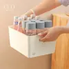 Caixas plásticas de armazenamento, caixas organizadoras para despensa com alças e cestos de armazenamento perfeitos para a cozinha, banheiro, escritório em casa, armários e prateleiras