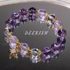 Pulsera de amatista natural para estudiantes y oficinistas, pulsera de cristal para mujer, de alto sentido, nicho, regalo para novias