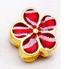 Accesorios de oro arena aleación gota de aceite agujero grande estrella de la suerte de todas las direcciones para ganar dinero montar el viento y las olas cuentas de flor de durazno cuentas ensartadas