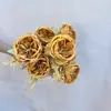 Flores Artificiales de Siete Cabezas Austin, Flores Falsas Realistas para Arreglo de Escenas, Decoraciones de Flores Artificiales Terminadas, Alta Calidad y Realistas