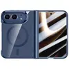 Funda Adecuada para Teléfono Plegable de Pantalla Dual Apple iPhone, Cubierta Protectora Transparente Anti-Caídas con Galvanizado Magnético de Cuerpo Completo