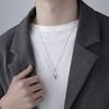 Colar Masculino Trendy Light Luxo Nicho ins Estilo Frio Pingente Japonês Simples High-end Sense Jóias Pingente Masculino Simples