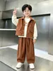 Conjunto de Ropa de Otoño para Niños Estilo Primavera y Otoño 2026 Nuevo Estilo Niños Medianos y Grandes Deportes Moderno Genial Niño Otoño Estilo Callejero Moderno