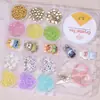 Conjunto de Acessórios Populares DIY para Miçangas Transfronteiriças Resina Miçangas Pequenas Materiais para Pulseira Colar Educacional Infantil Joias