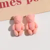 Zhen Tu Pendientes de Resina, Pasadores para el Cabello y Accesorios DIY Adorables de Oso Pequeño, Estilo Coreano, Doble Cara de Terciopelo, Dibujos Animados, para Mujeres