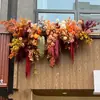 Cor de café de outono estilo retrô materiais florais materiais florais de casamento móveis macios atmosfera de outono adereços de casamento decorações flores artificiais