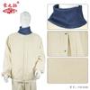 Rongzhituo nova moda Jeans com capuz costura jateamento roupa costura de couro couro espessado resistente ao desgaste lixamento à prova de poeira roupa