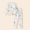 Ropa de otoño para bebés y niñas, traje de pantalones largos, ropa interior de algodón para bebés, ropa de dormir para niños con protección para el vientre de cintura alta y bolsa en el ombligo
