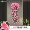 Colgante de pared violeta simulado para decoración de bodas y del hogar, enredadera de rosas colgante de techo, enredadera de flores falsas, decoración artificial de flores para el hogar