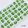 Dongzhou Crystal 6*8 Tachuelas Pequeñas Redondas para Uñas, Forma Oblonga con Esquinas Redondeadas, Base Puntiaguda, Strass de Vidrio K9 Super Brillante, Accesorios para Joyería DIY