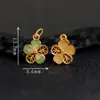 Pingente de Trevo de Cinco Folhas Esmaltado Estilo Antigo Banhado a Ouro Prata S925 Completo Acessório de Moda Personalizado DIY