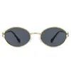 Gafas de Sol Rosas Degradadas Retro con Montura Ovalada Montura de Metal Estilo Dulce Fresco de Moda Gafas Estilo Callejero de Hong Kong Gafas de Sol con Forma Cóncava