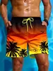25 Nuevos de Verano Pantalones de Playa para Hombre Amazon Impresión Digital 3D Pantalones de Playa Estilo Hawaiano Europeo y Americano Pantalones Cortos para Hombre