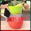 Cocina Navideña Multifuncional para el Hogar Amoy Verdura Azul Cesta de Filtro de Agua Lavar Plato de Fruta Cesta de Drenaje Juego de Cuatro Piezas