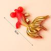 Adornos para Decoración de Pastel Koi Cumpleaños Estilo Chino Peces Dorados Carpas Plástico Accesorios de Repostería de Cumpleaños Enchufables