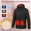 Chaqueta calefactora inteligente de invierno con calefacción eléctrica, chaqueta calefactora de algodón con temperatura constante y acolchado USB, para hombres y mujeres.