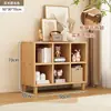 Gabinete de rejilla de madera maciza, gabinete modular para sala de estar, gabinete de almacenamiento de estantería para el hogar, gabinete de almacenamiento de exhibición de pie para jardín de infantes