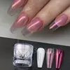 Manicure Nova Transfronteiriça Pó Moonlight Frasco Lótus Design de Pote à Prova de Vazamento Rosa Roxo Espelhado Aurora Pérola Pó Moonlight