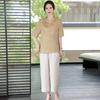 Conjunto de Camisa de Verano Elegante y a la Moda para Mamás, Nuevo Estilo 2026, Elegante Conjunto de Dos Piezas tipo Blusa China para Mujeres de Mediana Edad y Mayores