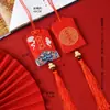 Bolsita Amuleto Estilo Chino, Bolsita de Incienso Estilo Antiguo, Adorno Colgante para Coche, Accesorio Retro, Artículo de Bendición para Atracción Turística, Bolsita de Artemisa con Patrón de Nubes Tradicional