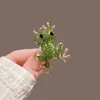 Moda Popular Europea y Americana Aleación Completa de Diamantes Broche de Rana Versátil Animales de Dibujos Animados Broche de Joyería Esmaltada