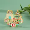 Pegatinas de Refrigerador Guiyang Paisaje Urbano Wenchuang Pegatinas Metálicas para Refrigerador Souvenirs Turísticos Ceremonia de Acompañamiento Marea Nacional Punto de Referencia Pegatinas Magnéticas