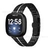 Adequado para Fitbit Versa4 Nova pulseira de relógio inteligente de metal Versa3 Press Line Slim Fit One Ball Steel Band