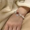 Nueva Pulsera de Lirio de los Valles de Bambú Diseño Nicho Ins Nueva Pulsera Chinoiserie Pulsera Elástica Mejor Regalo para Mejor Amiga