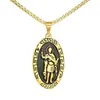 Moda cobre geométrico Oval diosa forma O collar colgante joyería para mujer lujo ligero colgante simple