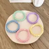 Elástico de cabelo coreano de alta elasticidade DIY corda de borracha para torcer o cabelo feminina fofa corda com capa de couro atacado
