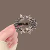 Novo Presilha de Cabelo Flor de Strass de Alta Qualidade Estilo Coreano 2026 para Mulheres, Grampo de Cabelo de Metal Acessório de Cabelo para Penteado Updo na Parte de Trás da Cabeça