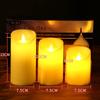 Control Remoto Llorando Vela Electrónica LED Luz de Vela Electrónica Boda Cera Falsa Romántica Luz de Ambiente de Cumpleaños Vela de Simulación
