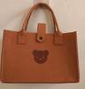 Bolsa de fieltro de oso al por mayor, de aspecto elegante, bolsa de fieltro de gran capacidad, bolsa de mano, bolso de mano de dibujos animados simple para el trabajo, regalo