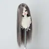 Peruca para Boneca BJD 346 Folha Luo Li Acessórios de Cabelo para Vestir Boneca Franja Longa Cabelo Longo Liso Múltiplas Cores Disponíveis